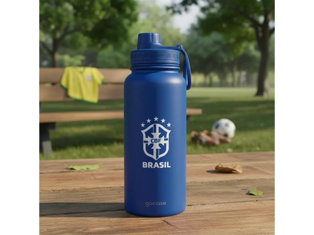 Garrafa Térmica Inox Gocase Copa Mundo Brasil Azul 950ml - 5