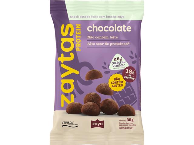 Snack Proteico Chocolate 12g Proteína Zaytas Protein 12x35g - 2