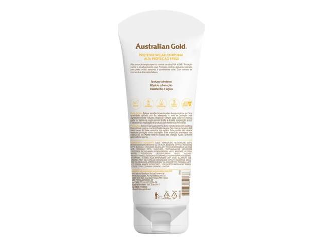 Protetor Solar Corporal Gel Creme FPS 50 Australian Gold 200g - 1