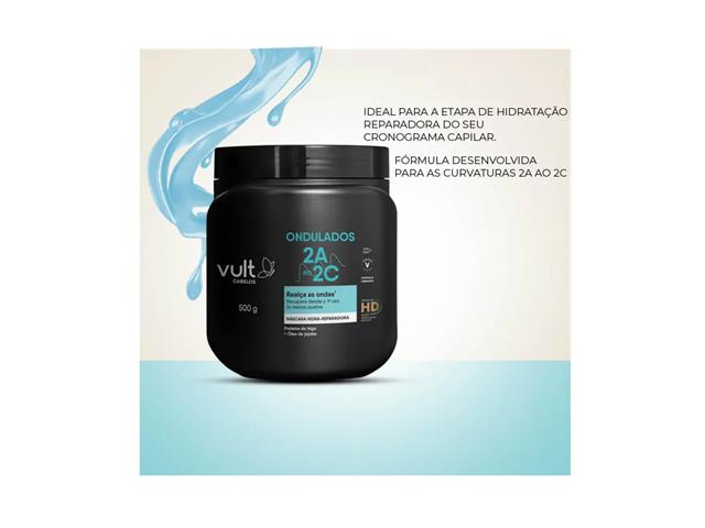 Vult Máscara Capilar Hidra-Reparadora Ondulados 500g - 1