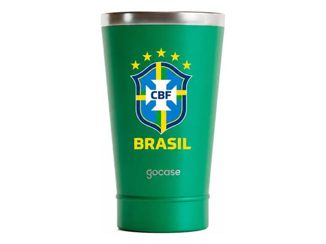 Copo Térmico Gocase Copa Mundo Brasil CBF Inox Verde 470ml