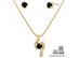 Conjunto Morana zircônias veneziana dourado 40cm + 5cm - 0