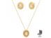 Conjunto oval Morana zircônia dourado 40cm + 5cm - 0