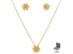Conjunto flor Morana cadeado dourado 35cm + 5cm - 0