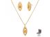 Conjunto vazado Morana zircônias dourado 40cm + 5cm - 0