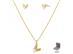 Conjunto coração Morana zircônias dourado 45cm + 5cm - 0
