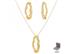 Conjunto longo Morana zircônias veneziana dourado - 0