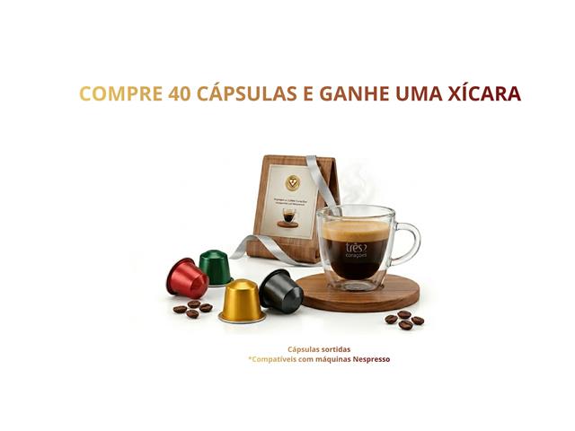Kit 40 cápsulas Nespresso com xícara ...