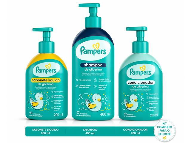 Kit Pampers Sabonete 200ml + Cond. 20...