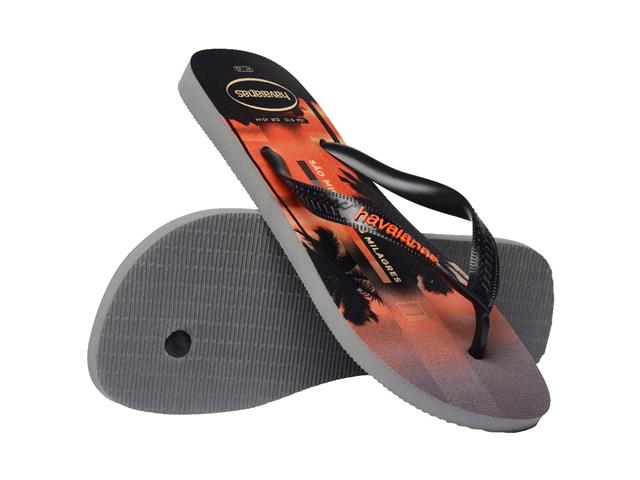 Chinelo Havaianas Top Surfer I Cinza Aco/Preto/Laranja Sunset Tam 37-3 - 3