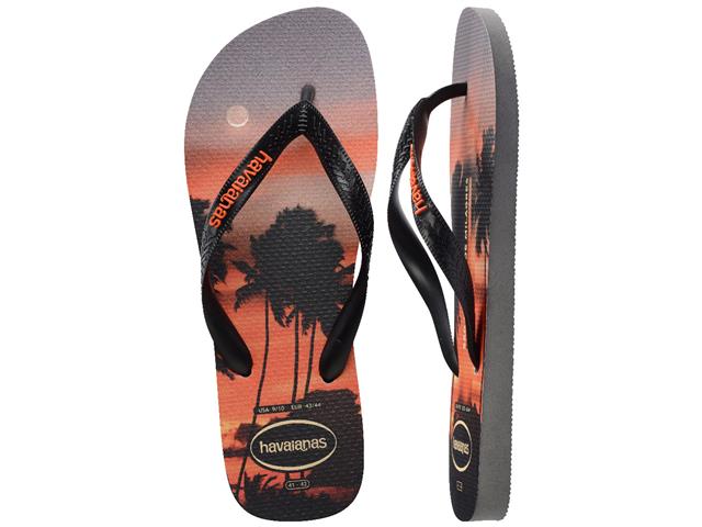 Chinelo Havaianas Top Surfer I Cinza Aco/Preto/Laranja Sunset Tam 43-4 - 4