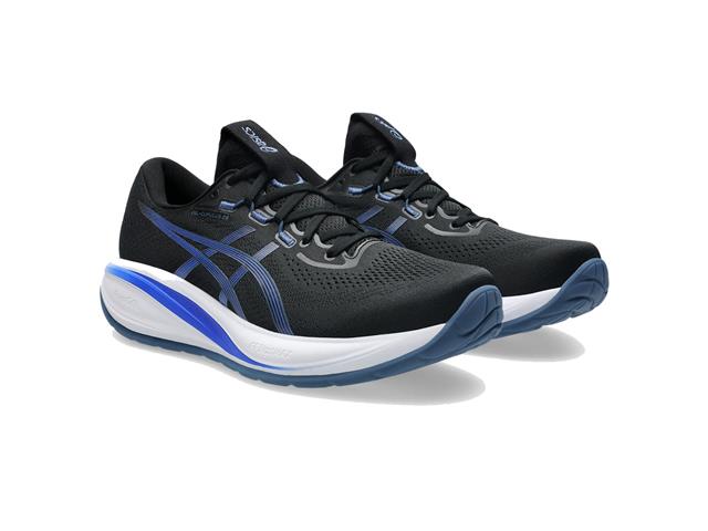Tenis Asics Gel Cumulus 28  006 Black Neon Blue Masc Tam 41