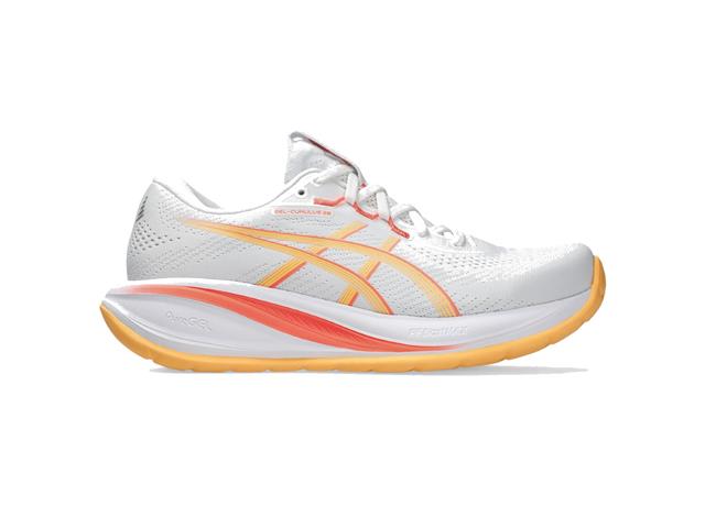 Tenis Asics Gel Cumulus 28  103 White Orange Glow Fem Tam 34 - 2