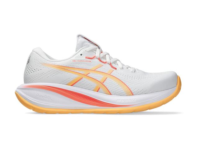 Tenis Asics Gel Cumulus 28  103 White Orange Glow Fem Tam 40 - 2