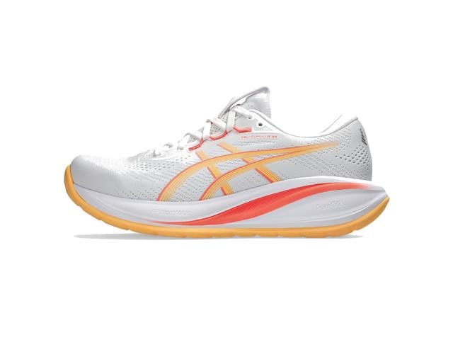 Tênis Asics Gel-Cumulus 28, 103 White/Orange Glow Fem - 4