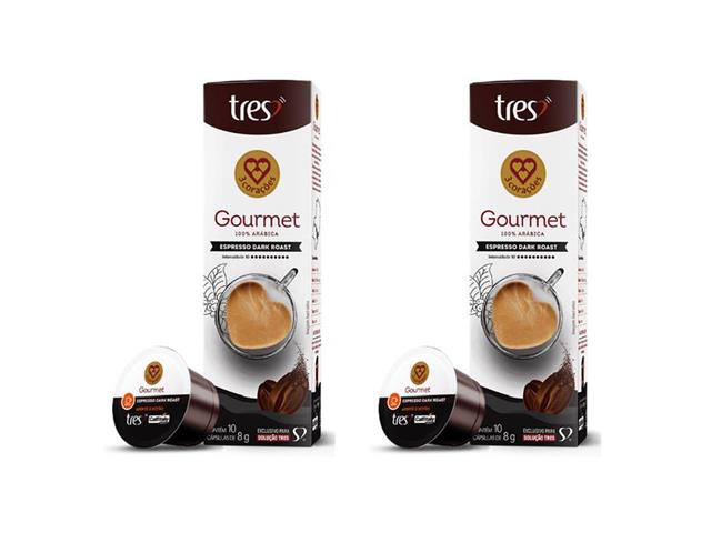 20 Cápsulas Três Corações Dark Roast – Espress...