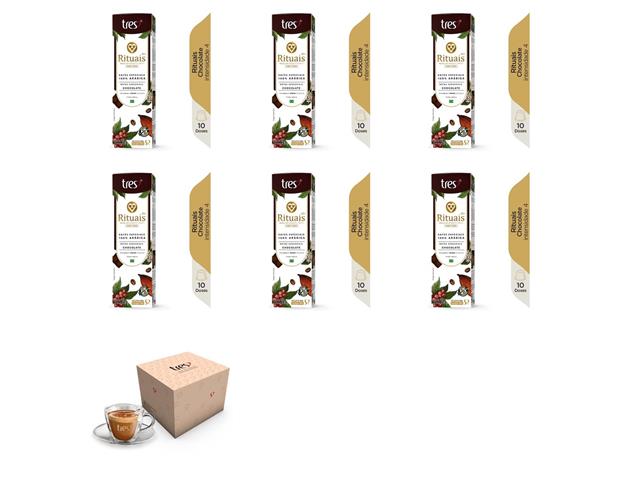 60 Cápsulas Três Corações Rituais Chocolate + ...
