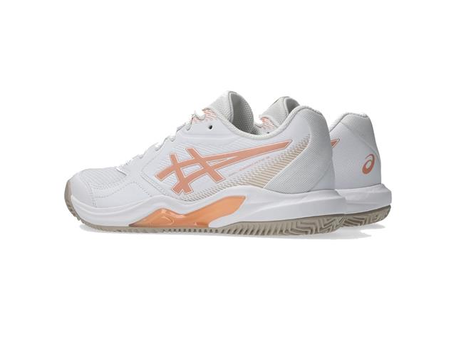 Tênis Asics Gel-Dedicate 9 Clay, 100 White/Cantaloupe Fem - 1