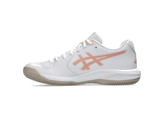 Tênis Asics Gel-Dedicate 9 Clay, 100 White/Cantaloupe Fem - 3