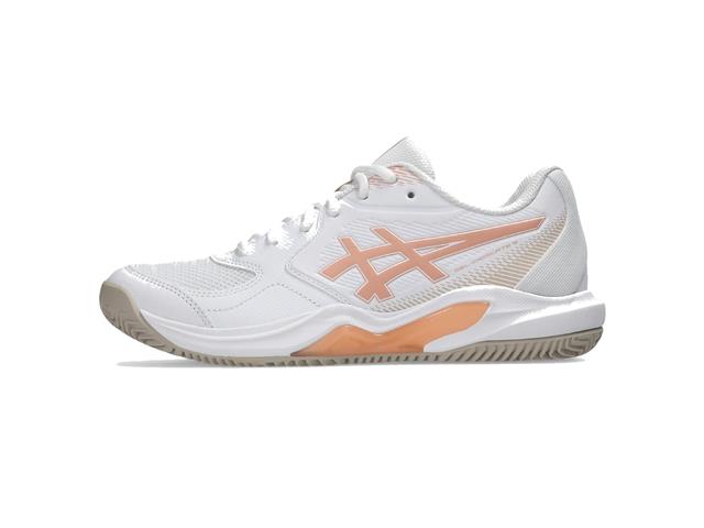Tênis Asics Gel-Dedicate 9 Clay, 100 White/Cantaloupe Fem - 4