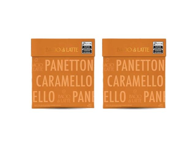 Kit 2 Panettones Bacio di Latte Caramelo Salgado 700g - 1