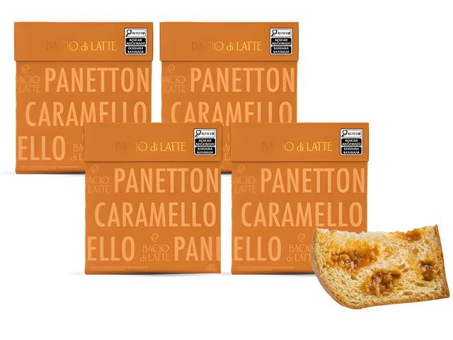 Kit 4 Panettones Bacio di Latte Caramelo Salgado 700g