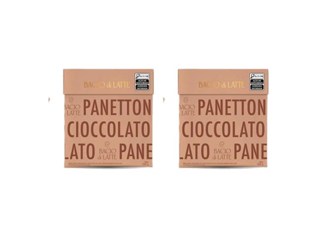 Kit 2 Panettones Bacio di Latte Gotas de Chocolate 700g - 1