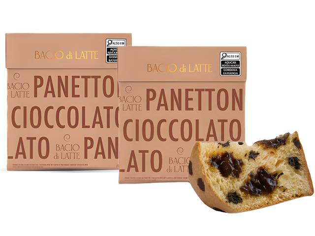 Kit 2 Panettones Bacio di Latte Gotas de Chocolate 700g