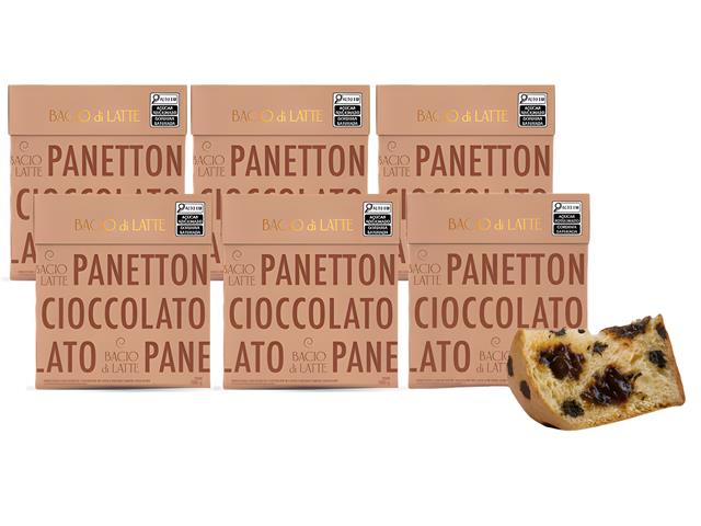 Kit 6 Panettones Bacio di Latte Gotas de Chocolate 700g