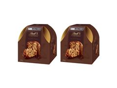 Kit 2 Panettones Lindt Gotas de Chocolate Amargo 400g