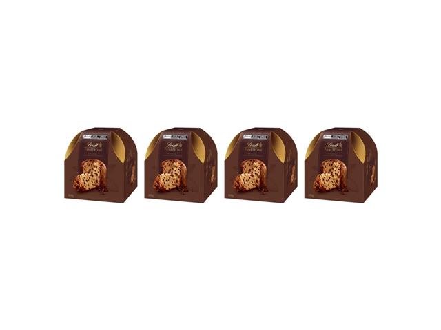 Kit 4 Panettones Lindt Gotas de Chocolate Amar...