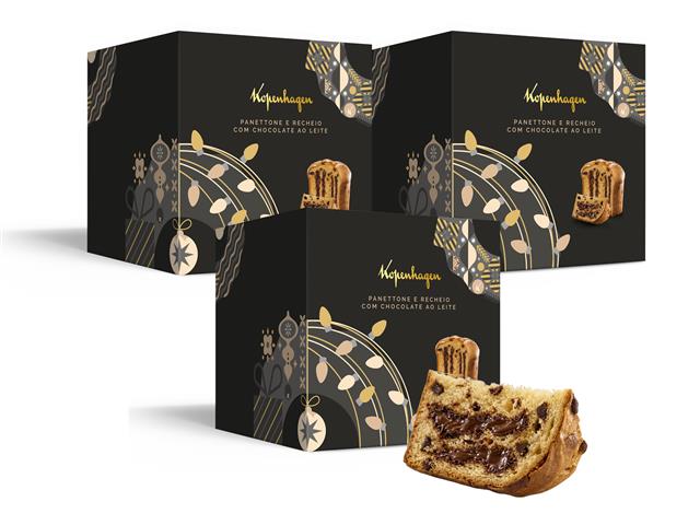 Combo 3 Panettones Kopenhagen com Recheio de Chocolate ao Leite 700g - 0