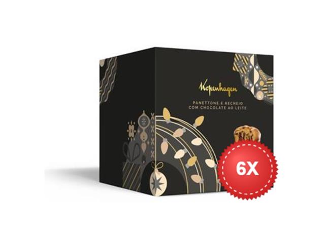 Combo 6 Panettones Kopenhagen com Recheio de C...