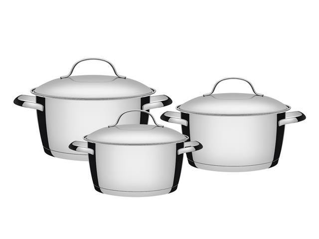 Jogo de Panelas Tramontina Allegra Aço Inox 3 ...