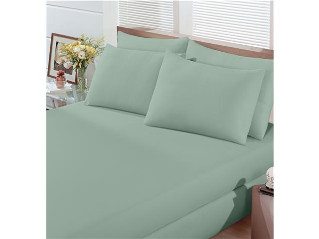 Lençol Solteiro Basic Buettner Avulso em Malha Verde Musgo