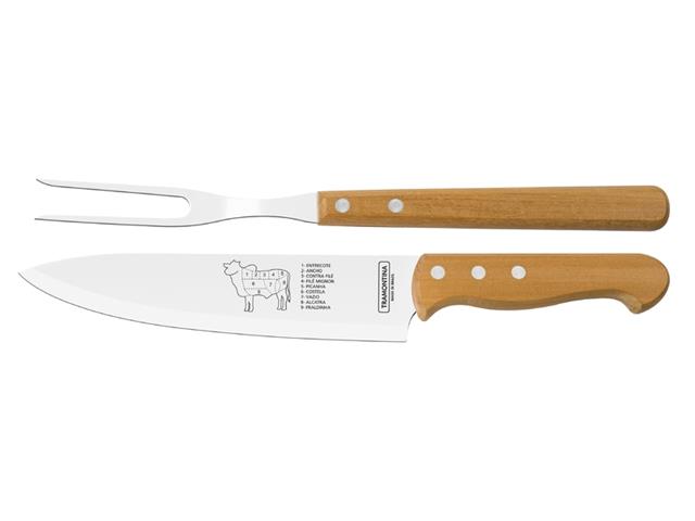 Conjunto para Churrasco Tramontina Trinchante Inox - 2 Peças - 1