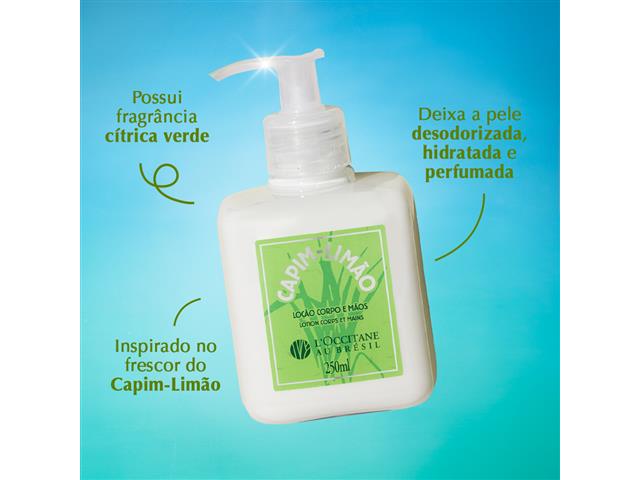 Loção Desodorante Mãos e Corpo Capim Limão L'Occitane au Brésil 250ml - 1