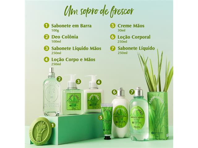Loção Desodorante Mãos e Corpo Capim Limão L'Occitane au Brésil 250ml - 2