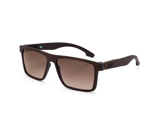Óculos de Sol Masculino Mormaii Banks Marrom Madeira Lente Marrom
