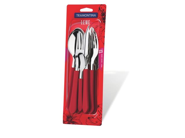 Conjunto de Talheres Tramontina Leme Vermelho12 Peças - 2
