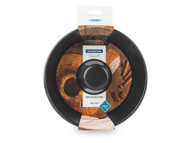 Forma para Bolo e Pudim Tramontina Antiaderente Grafite 24CM - 1