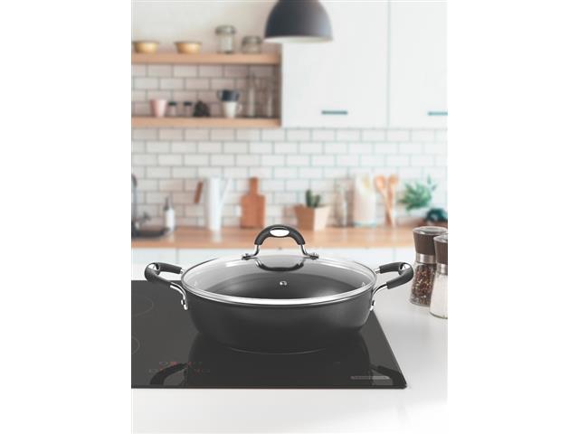 Panela de Arroz Tramontina Mônaco Induction Antiaderente Preto 28CM - 1
