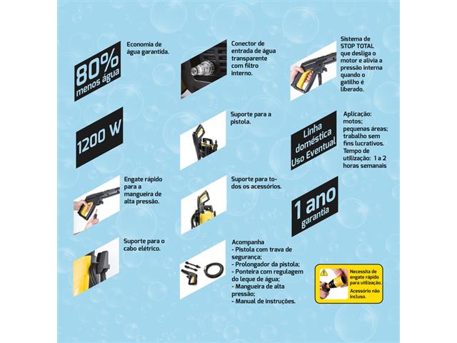 Lavadora de Alta Pressão Tramontina 1200W 110V - 3