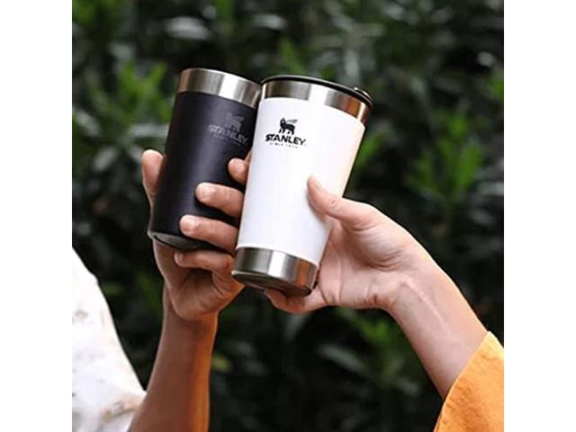 Copo Térmico Cerveja com Tampa Stanley Branco Polar 473ML - 4