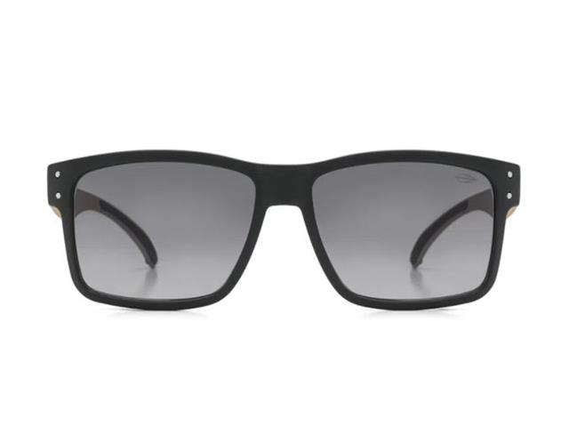 Óculos de Sol Masculino Mormaii Mumbai Preto Fosco Madeira - 1