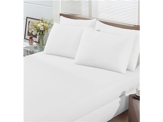 Jogo de Cama Queen Buettner Basic Rolinho Branco 3 Peças - 4