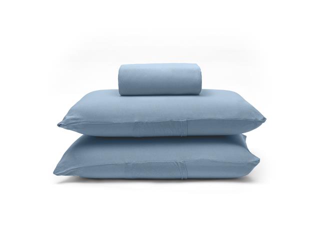 Jogo de Cama Casal Buettner Basic Rolinho Jeans 3 Peças - 1