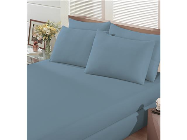Jogo de Cama Casal Buettner Basic Rolinho Jeans 3 Peças - 3