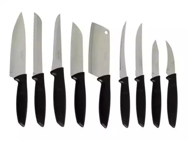 Juego de cuchillos Tramontina 9 pzas Plenus Inox Negro