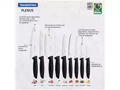 Juego de cuchillos Tramontina 9 pzas Plenus Inox Negro - 2